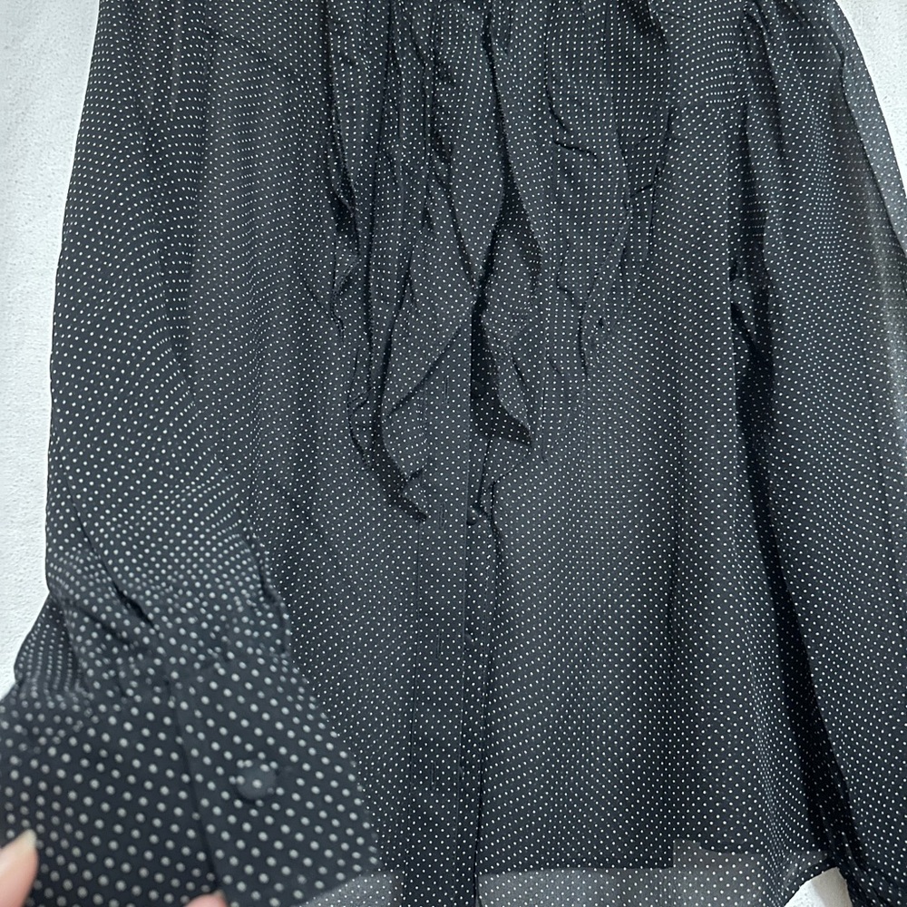 Ann Taylor Black and White Dotted Blouse